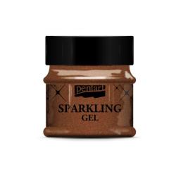 Sparkling gel (ιριδίζουσα πάστα) 50 ml, Pentart, Brown Gold